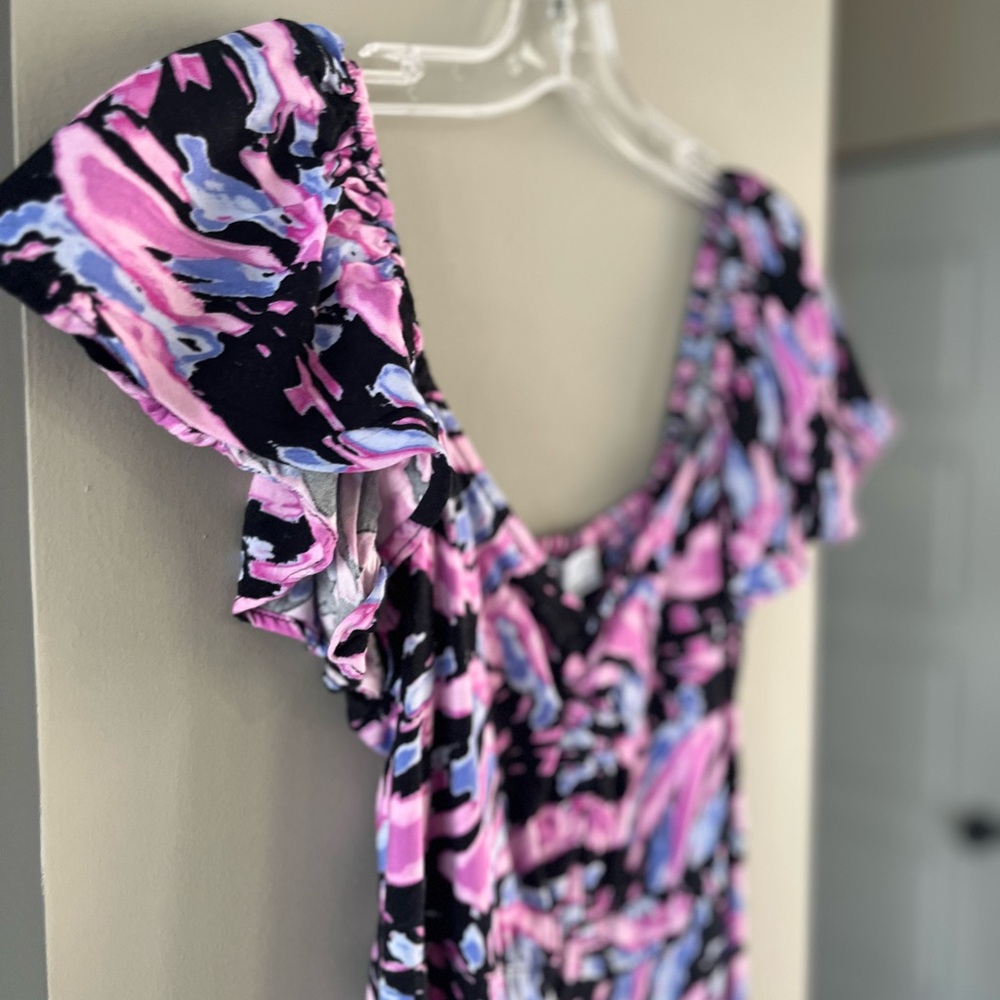 Sofia by Sofia Vergara Pink and Black Midi Dress - Picture 9 of 9